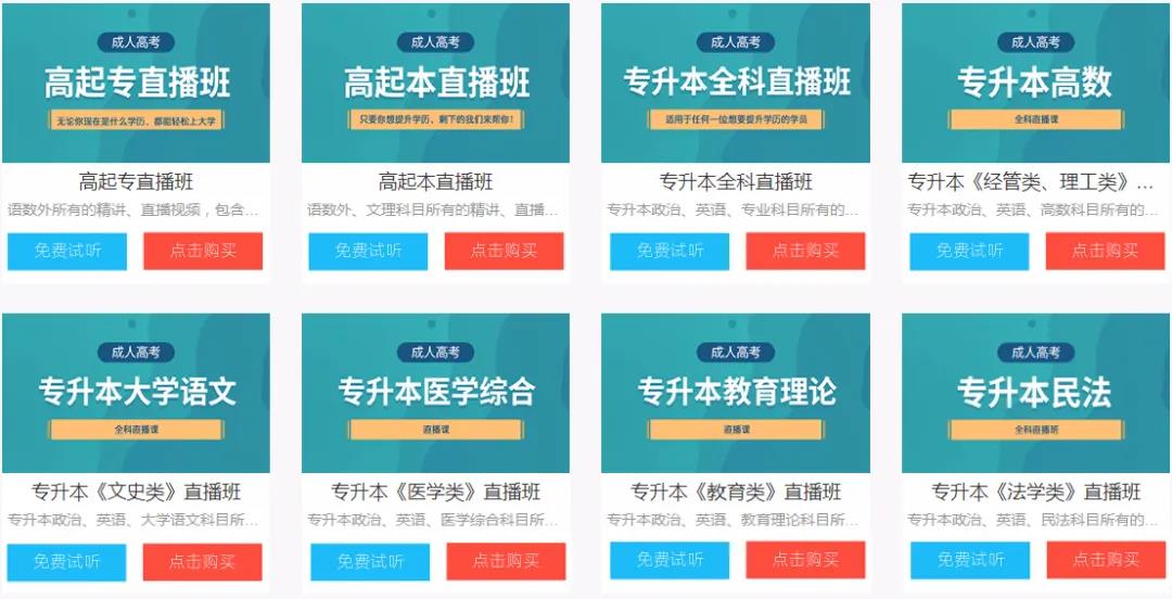 2020年云南省成人高考复习教材（视频版）
