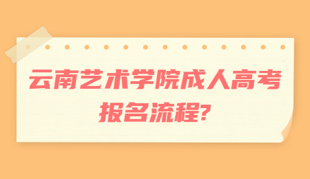 云南艺术学院成人高考报名流程?