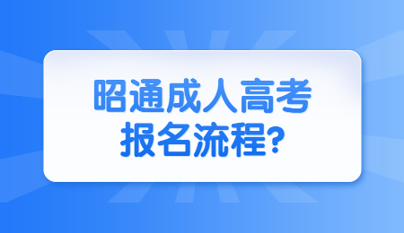 昭通成人高考报名流程?