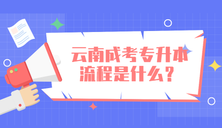 云南成考专升本流程是什么？
