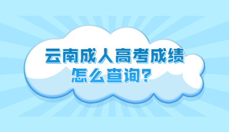 云南成人高考成绩查询