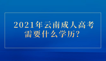 云南成人高考学历