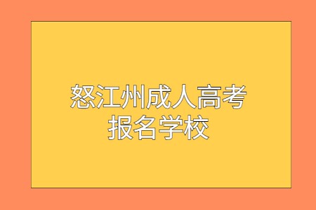 怒江州成人高考报名学校