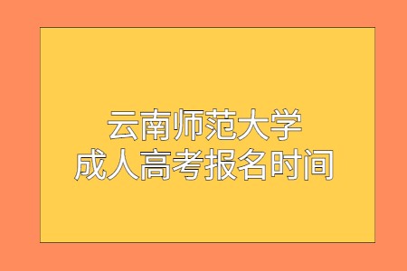 云南师范大学成人高考报名时间
