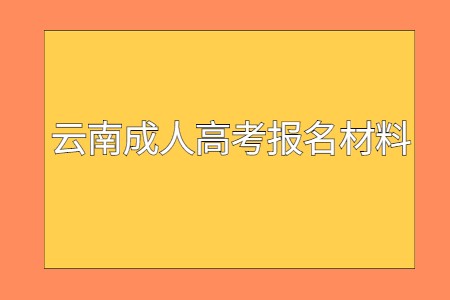 云南成人高考报名材料