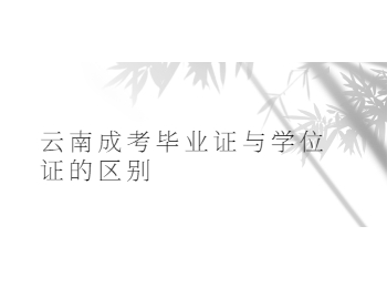 云南成人教育毕业证与学位证