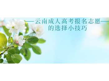 云南成人高考报名志愿