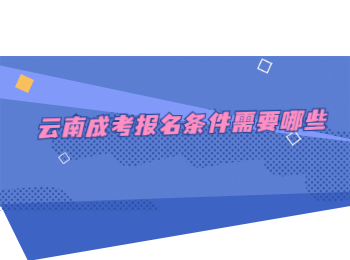 云南成考报名条件