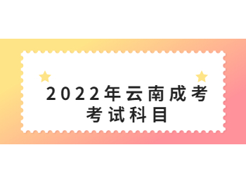 2022年云南成考考试科目