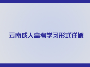 云南成人高考学习形式