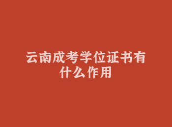 云南成考学位证书 云南成考