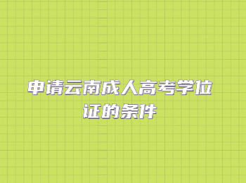 云南成人高考学位证