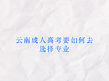 云南成人高考专业