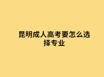 昆明成人高考专业 昆明成人高考