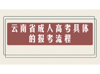 云南省成人高考报考流程