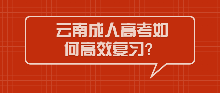 云南成人高考复习？